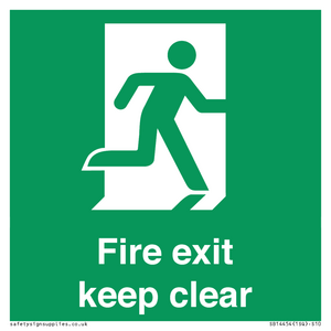 Fire exit keep clear